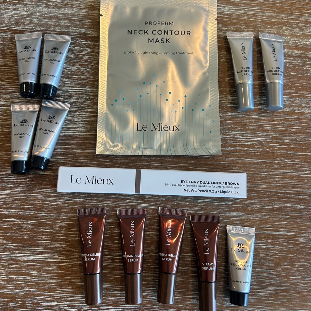Le Mieux 13 Piece Lot W/ Proferm Neck Mask & Eye Envy Liner!